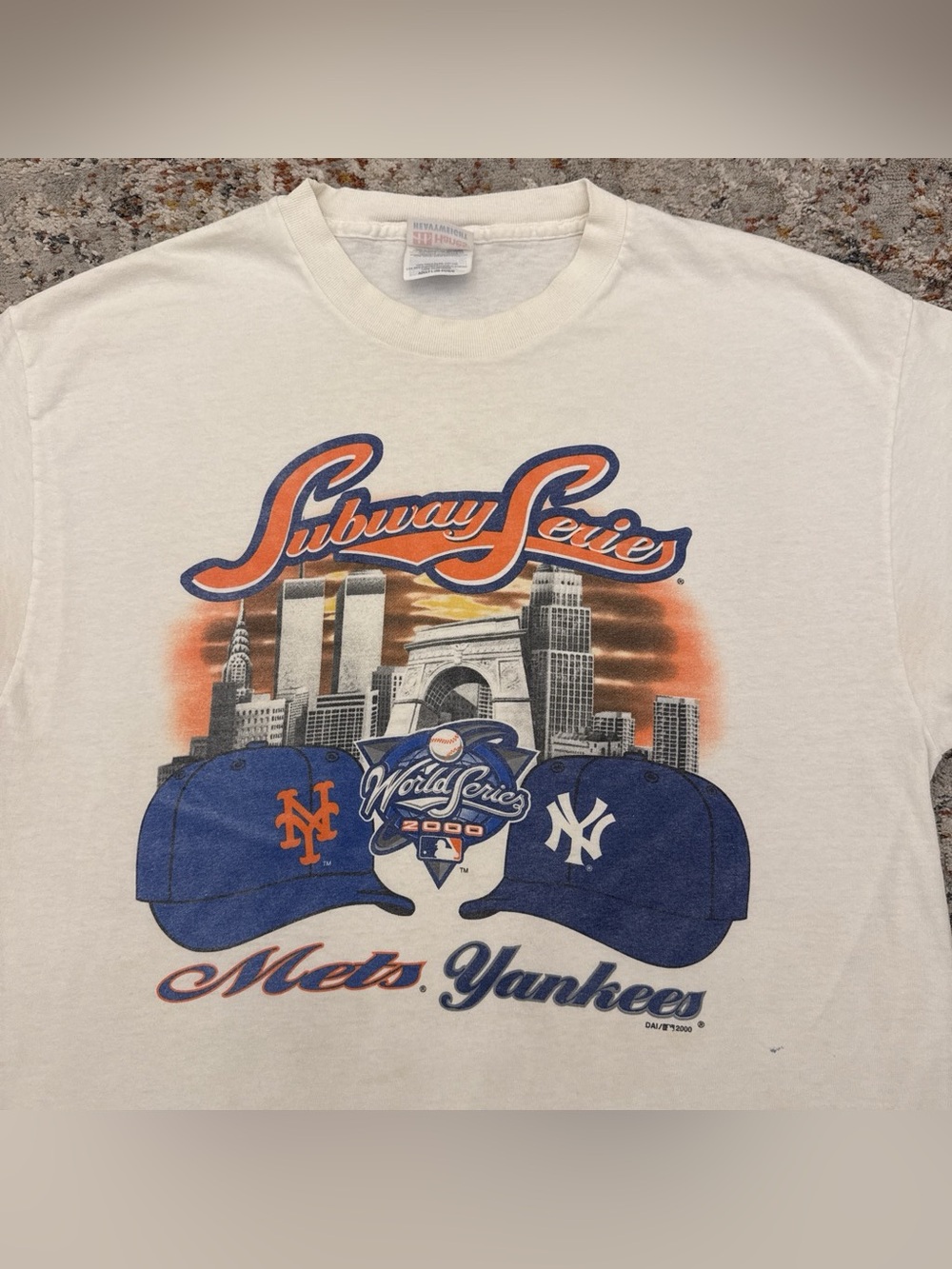 VTG 2000 Subway Series Mets vs Yankees Tee Hanes L